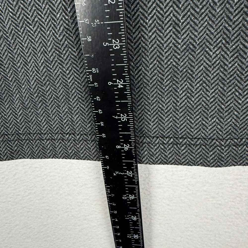 Straight Down Mens Large 1/4‎ Zip Pullover Grey Herringbone Performance Shirt - Picture 5 of 8